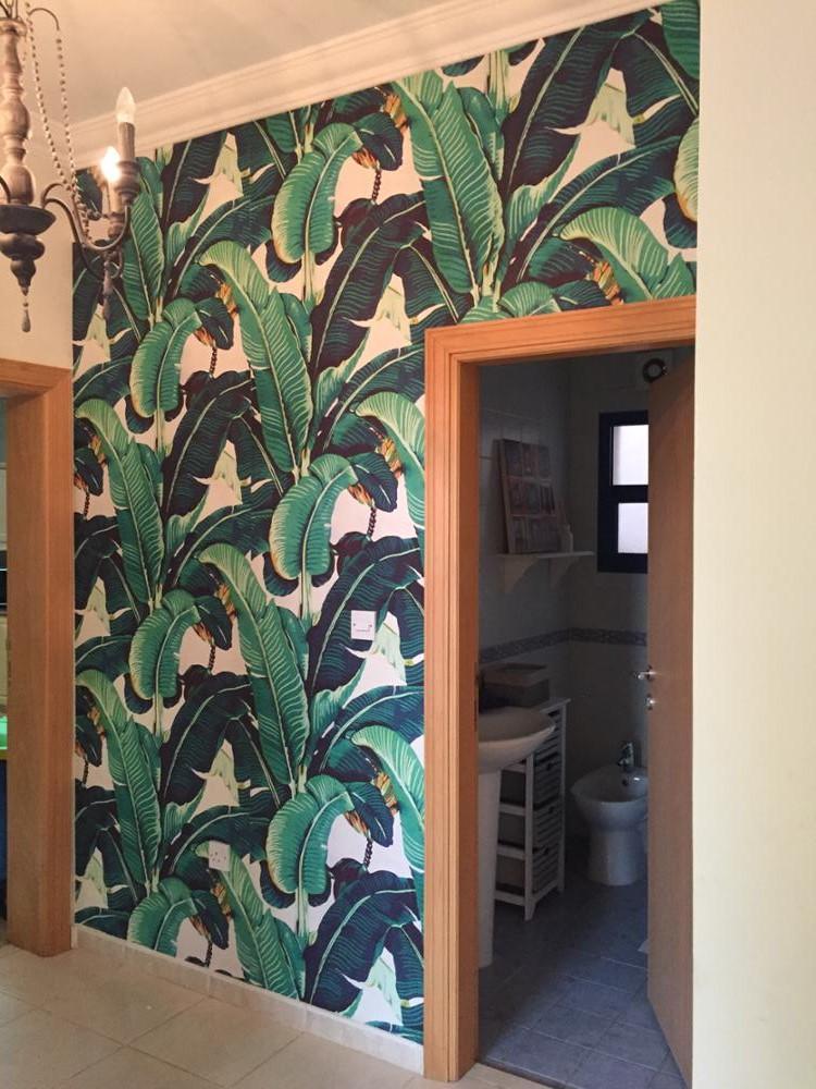 Banana Leaf Mural - Real Picture