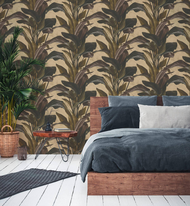 Banana Tropical - 4 Colours NZ-Wallpaper