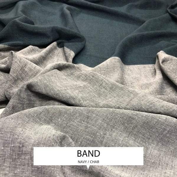 Band Printed - Navy on Char Base