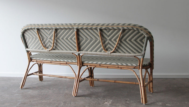 Barcelona Bench Seat - Sage/White