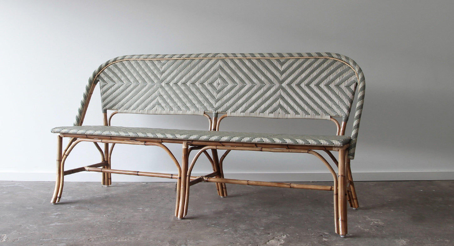 Barcelona Bench Seat - Sage/White