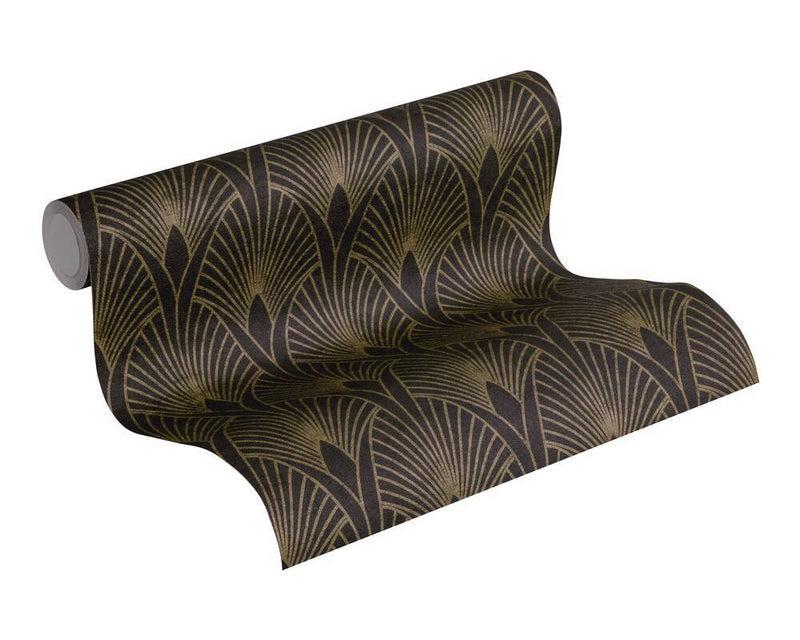 Baroque Wallpaper - Black/Gold
