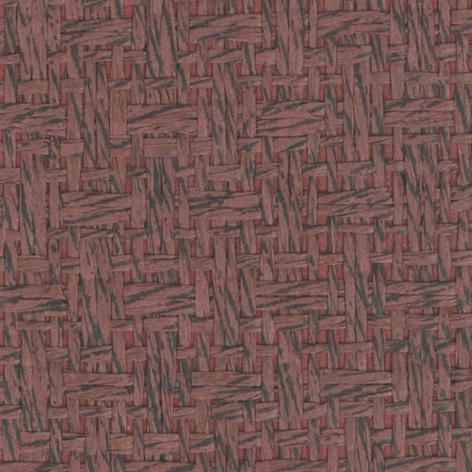 Basket Weave - Ruby - Grasscloth Wallpaper
