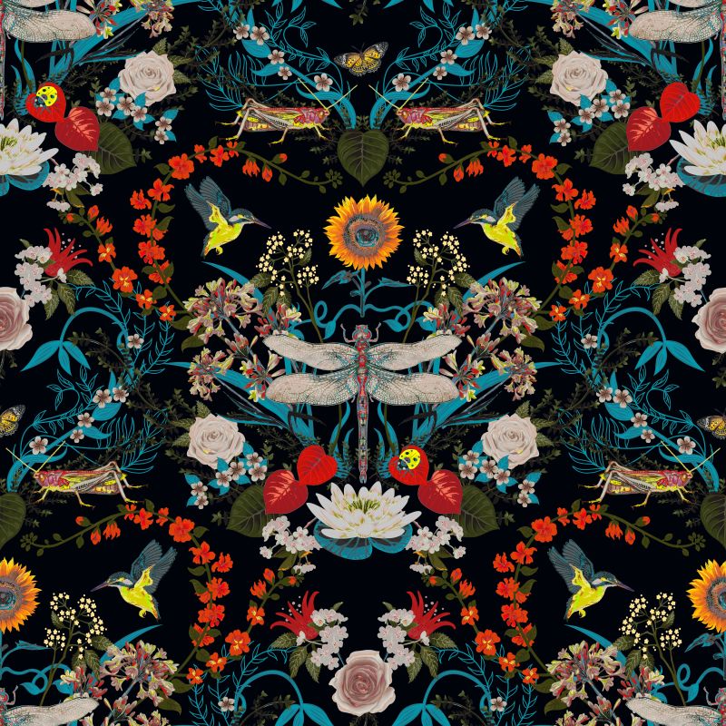 Dragon Fly Velvet - Jet