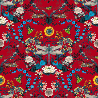 Dragon Fly Velvet - Scarlet