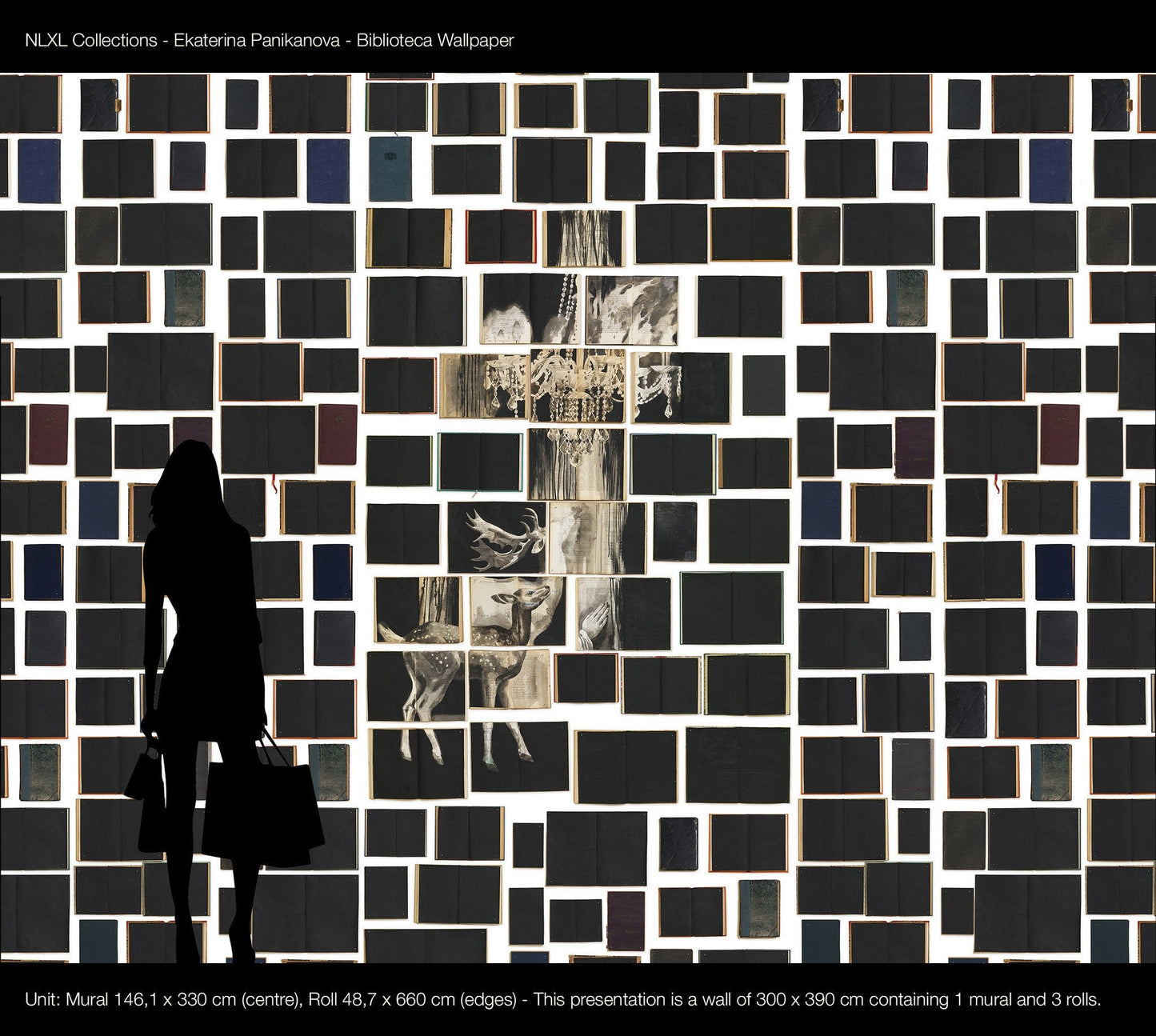 "Biblioteca Series" Mural wallpaper by Ekaterina Panikanova - 5 different styles NZ-Wallpaper