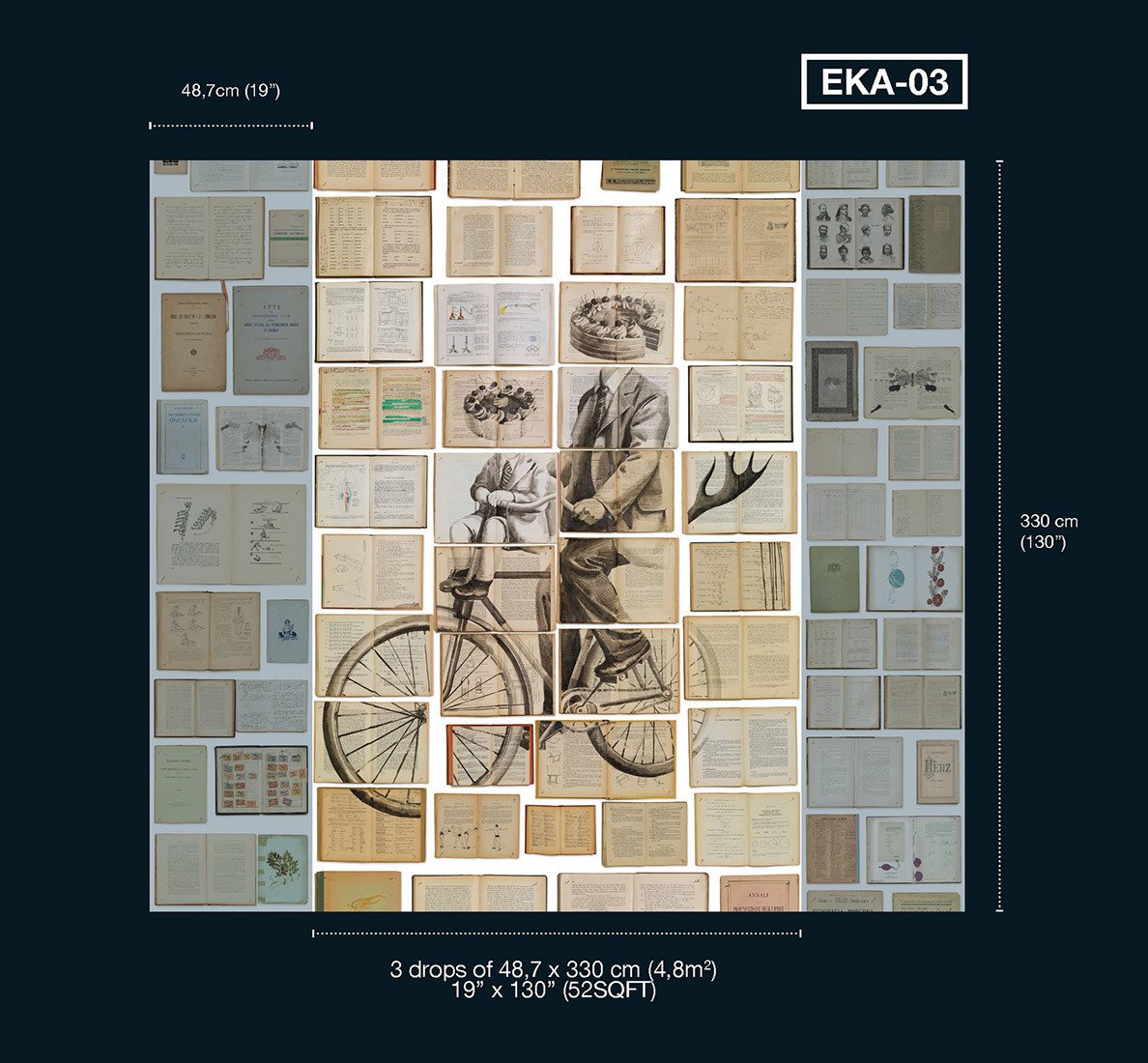 "Biblioteca Series" Mural wallpaper by Ekaterina Panikanova - 5 different styles NZ-Wallpaper