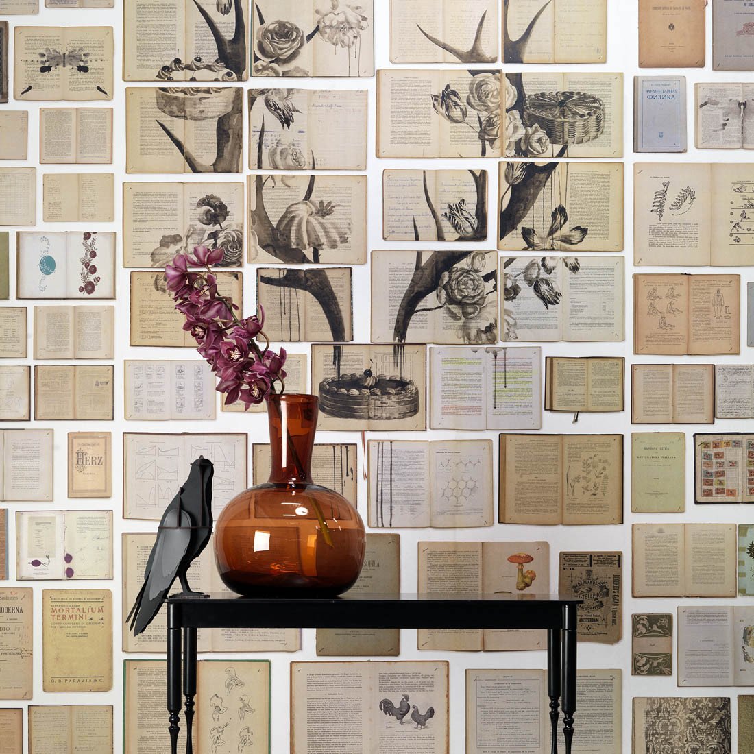 Biblioteca Series Mural wallpaper by Ekaterina Panikanova -   5 different styles