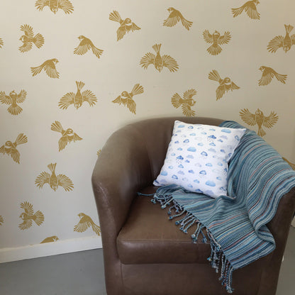 Bird Wallpaper - Mustard