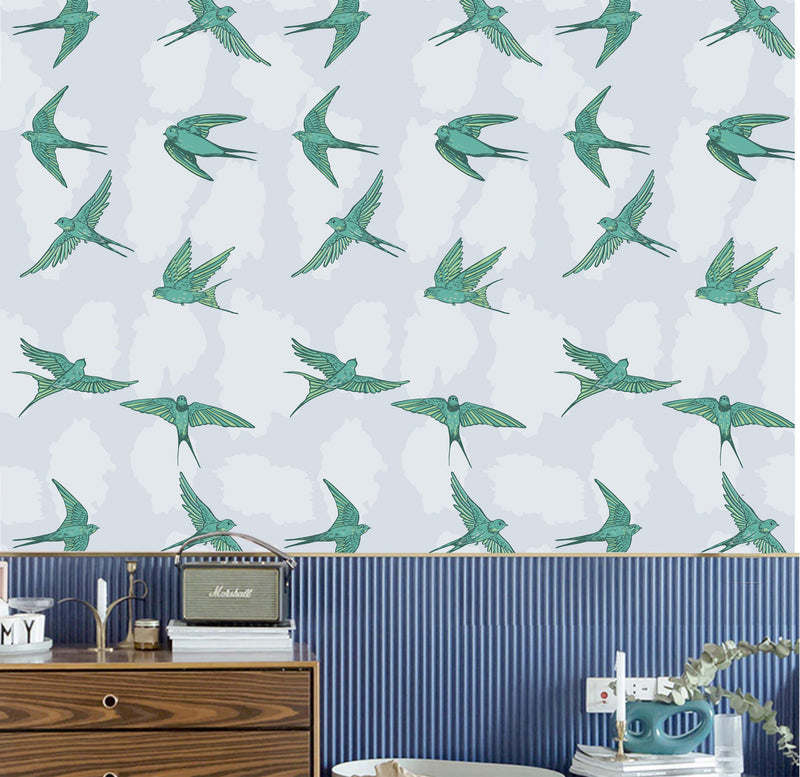 Birds Fly - Customisable Wallpaper Mural NZ-Wallpaper