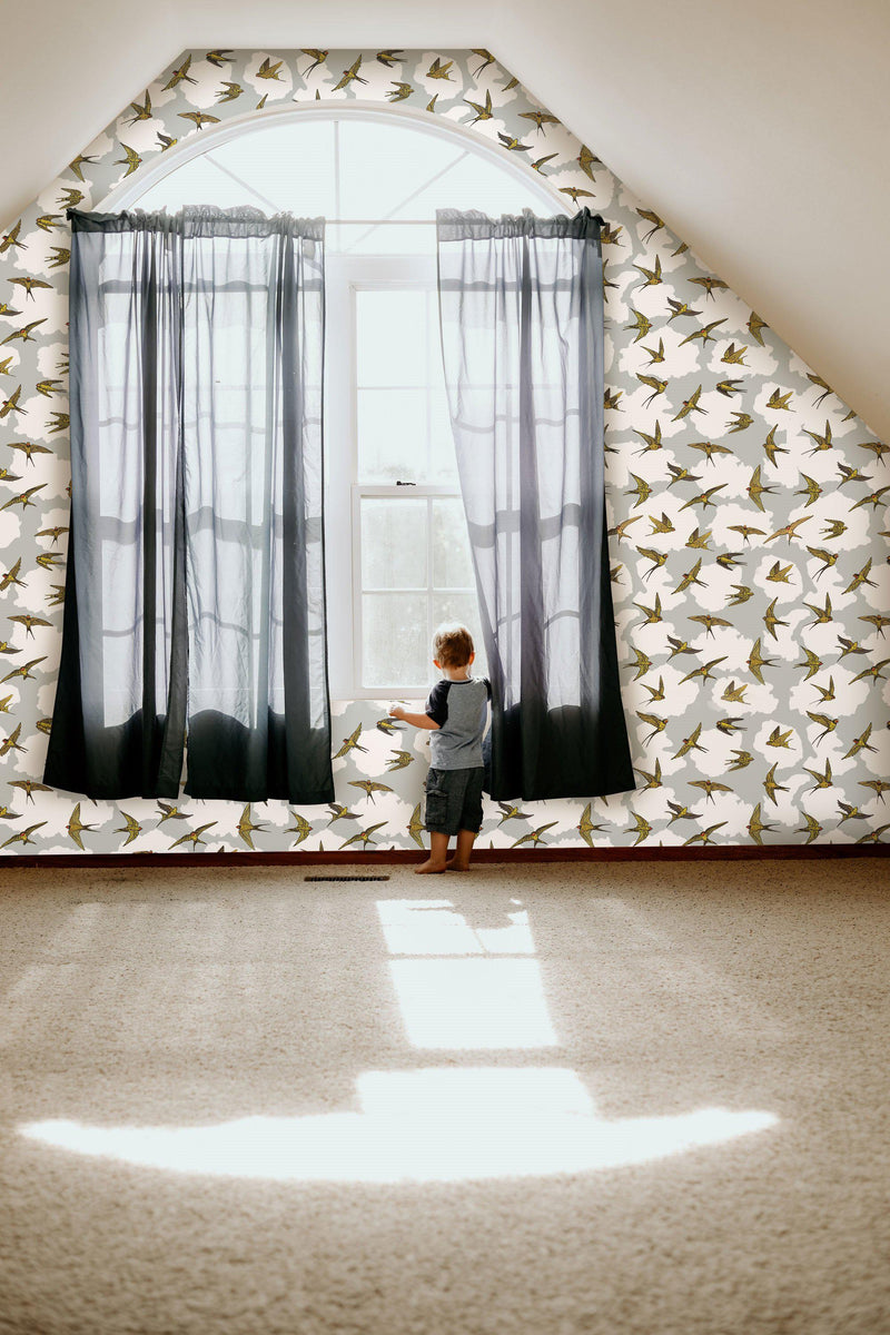 Birds Fly - Wallpaper Mural - Birds Midscale Size