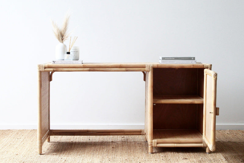 Biscayne Cane Desk - New Zealand Cane Furniture