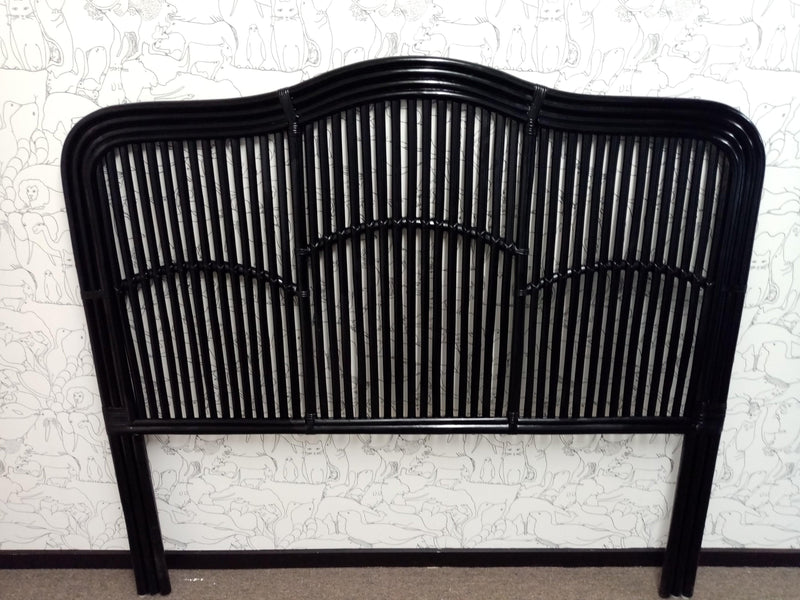 Rattan Bedhead Black