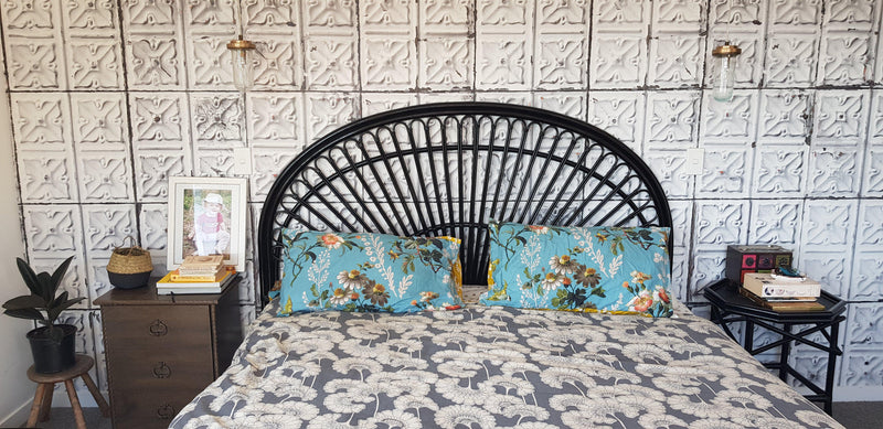 Black Butterfly King Size Head Board