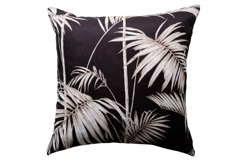 Black Palm Cushion Cover