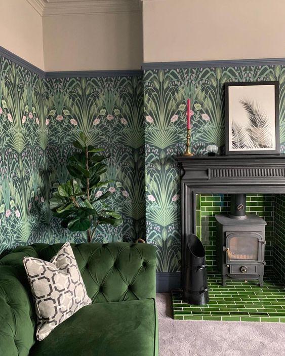 Bluebell Wallpaper - Sage/Mint/Lilac