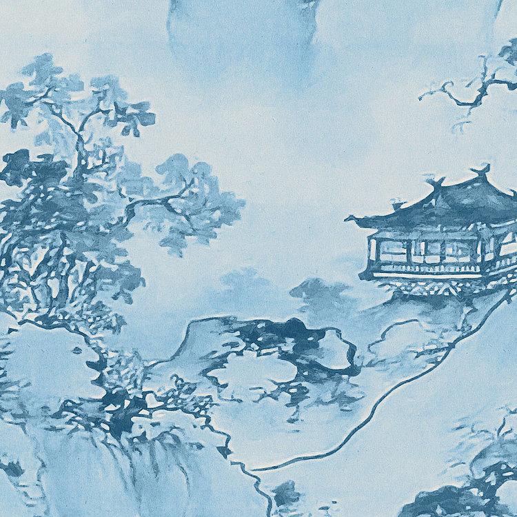 Blue China - Wallpaper Mural NZ-Wallpaper