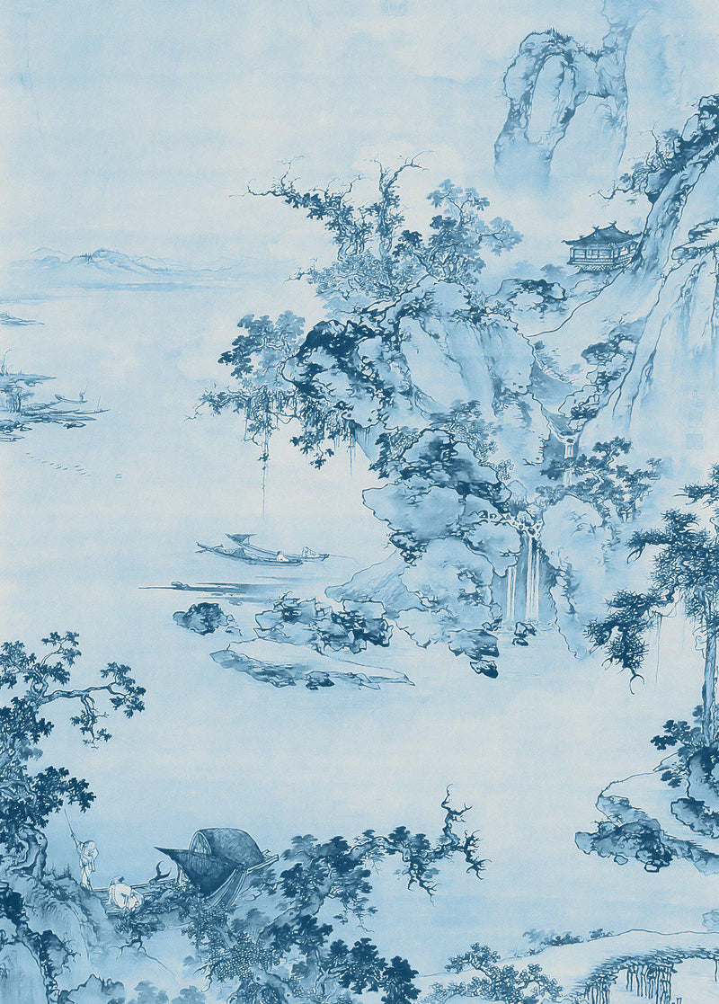 Blue China - Wallpaper Mural NZ-Wallpaper