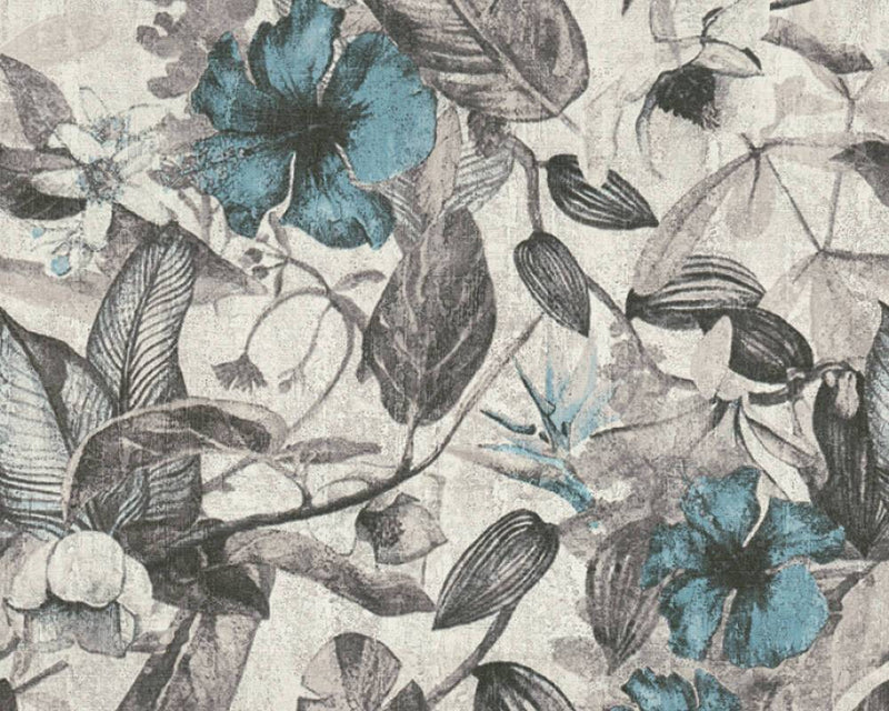 Graphic Floral Wallpaper - 5 Colours