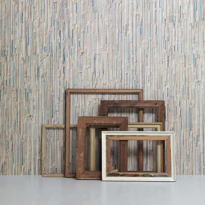 Blue Stripes Remixed Wallpaper by Arthur Slenk NZ-Wallpaper