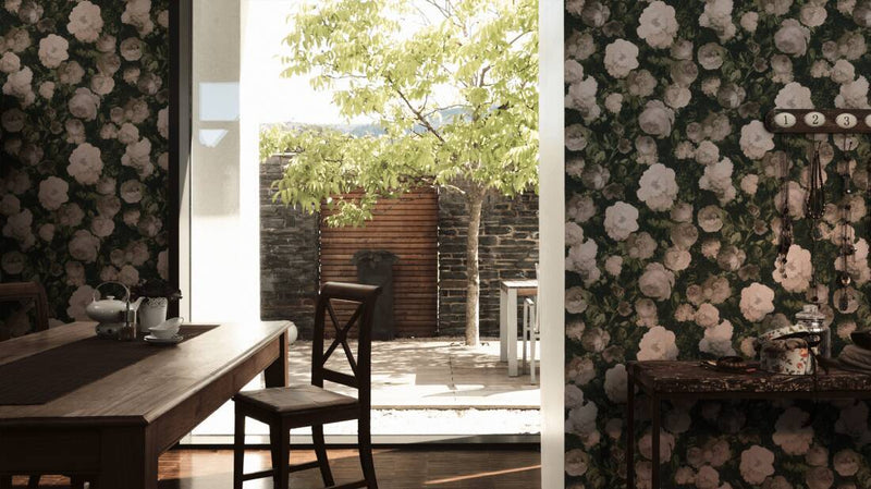 Bouquet Floral Wallpaper - 5 Colours NZ-Wallpaper