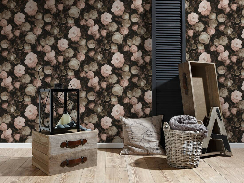 Bouquet Floral Wallpaper - 5 Colours NZ-Wallpaper