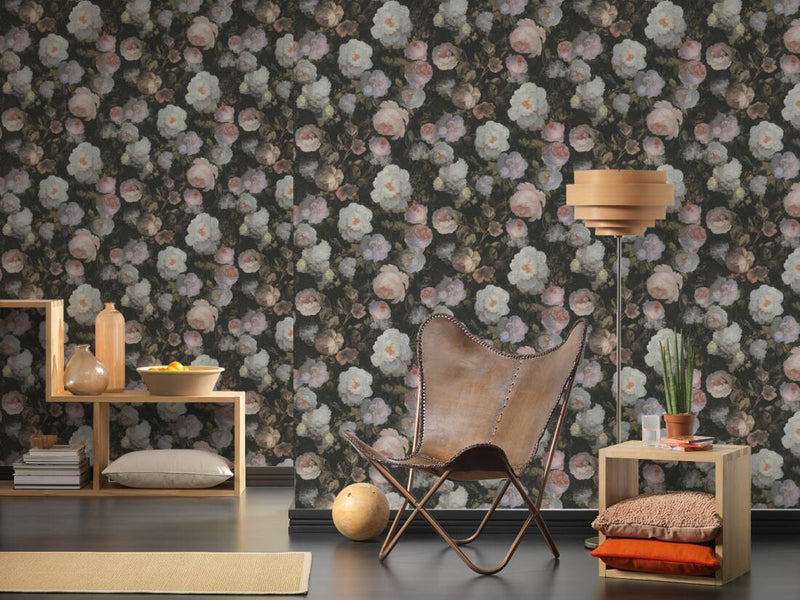 Bouquet Floral Wallpaper - 5 Colours NZ-Wallpaper