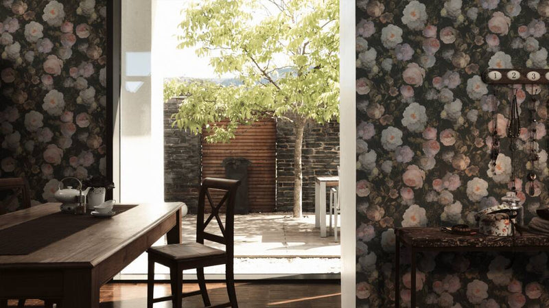 Bouquet Floral Wallpaper - 5 Colours NZ-Wallpaper
