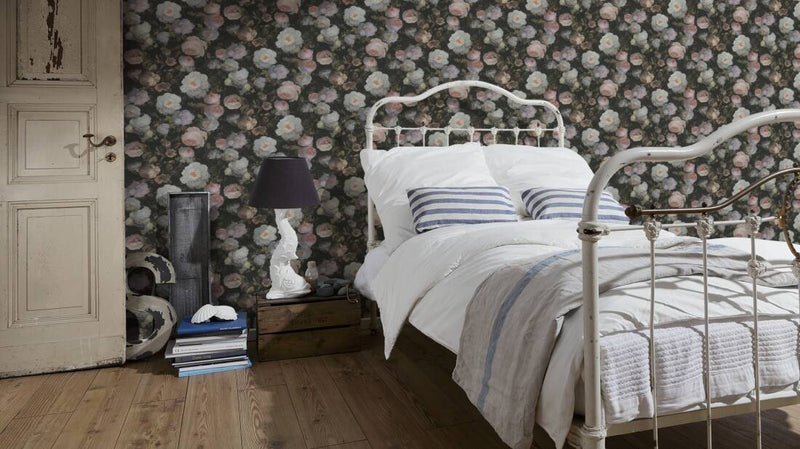 Bouquet Floral Wallpaper - 5 Colours NZ-Wallpaper