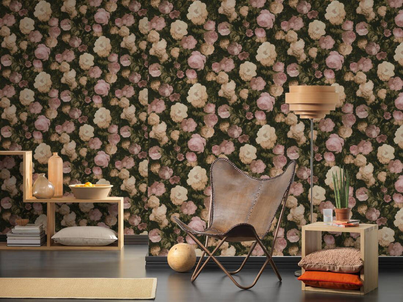 Bouquet Floral Wallpaper - 5 Colours NZ-Wallpaper