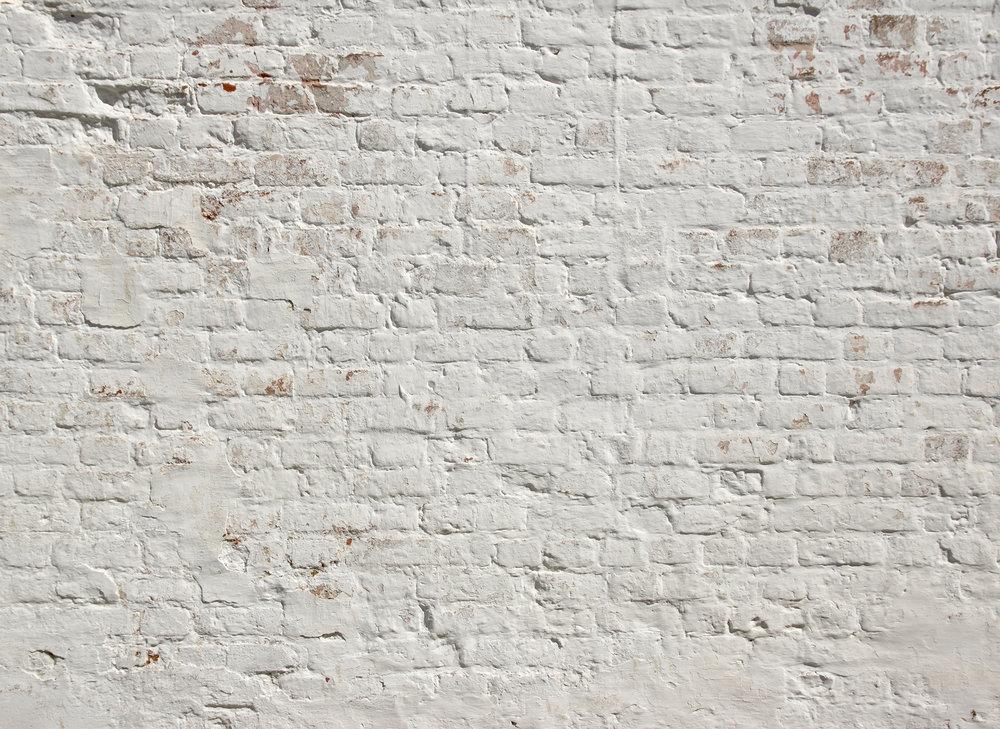 Brick White Wall Mural full pattern