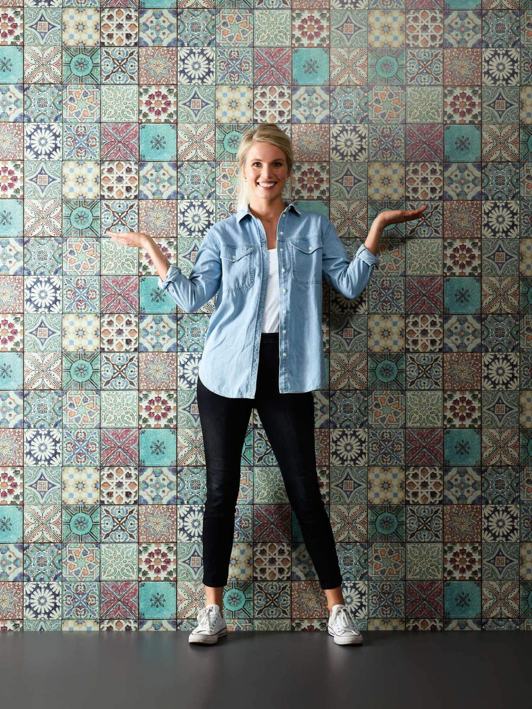 Bude Tile Wallpaper - 3 Colours NZ-Wallpaper