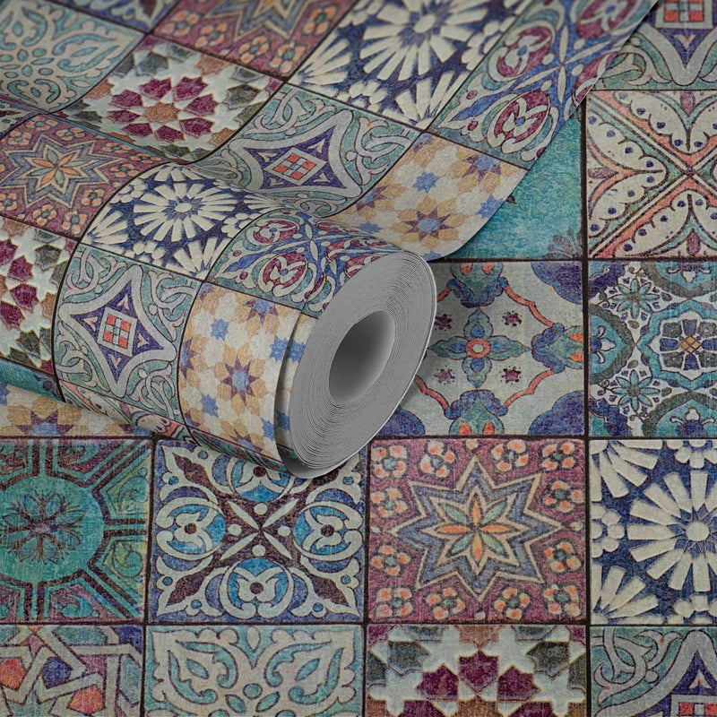 Bude Tile Wallpaper - 3 Colours NZ-Wallpaper
