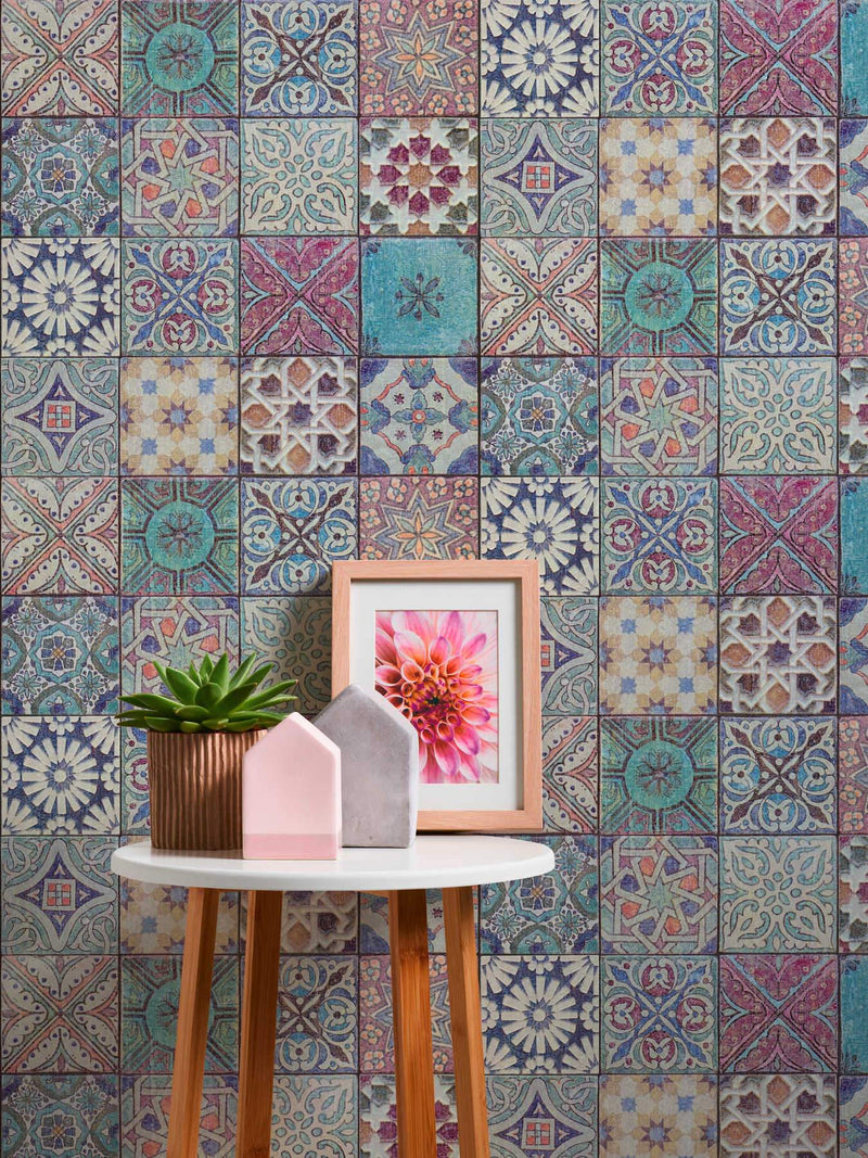 Bude Tile Wallpaper - 3 Colours NZ-Wallpaper