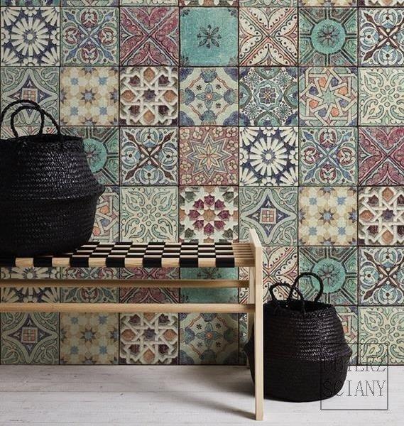 Bude Tile Wallpaper - Multi Colour