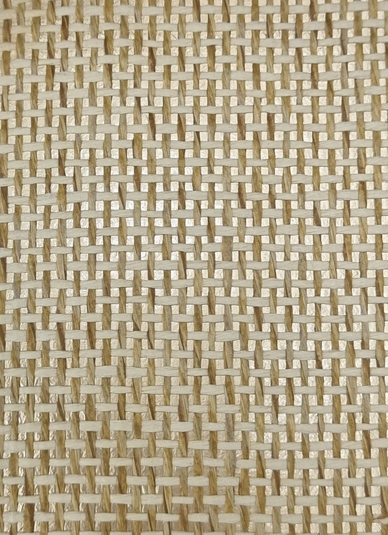 Butter - Metallic Grasscloth Wallpaper