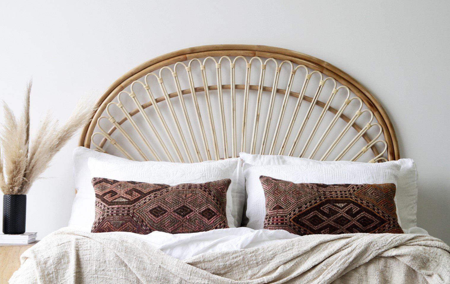 Butterfly Rattan Bedhead or Headboard NZ-Homeware