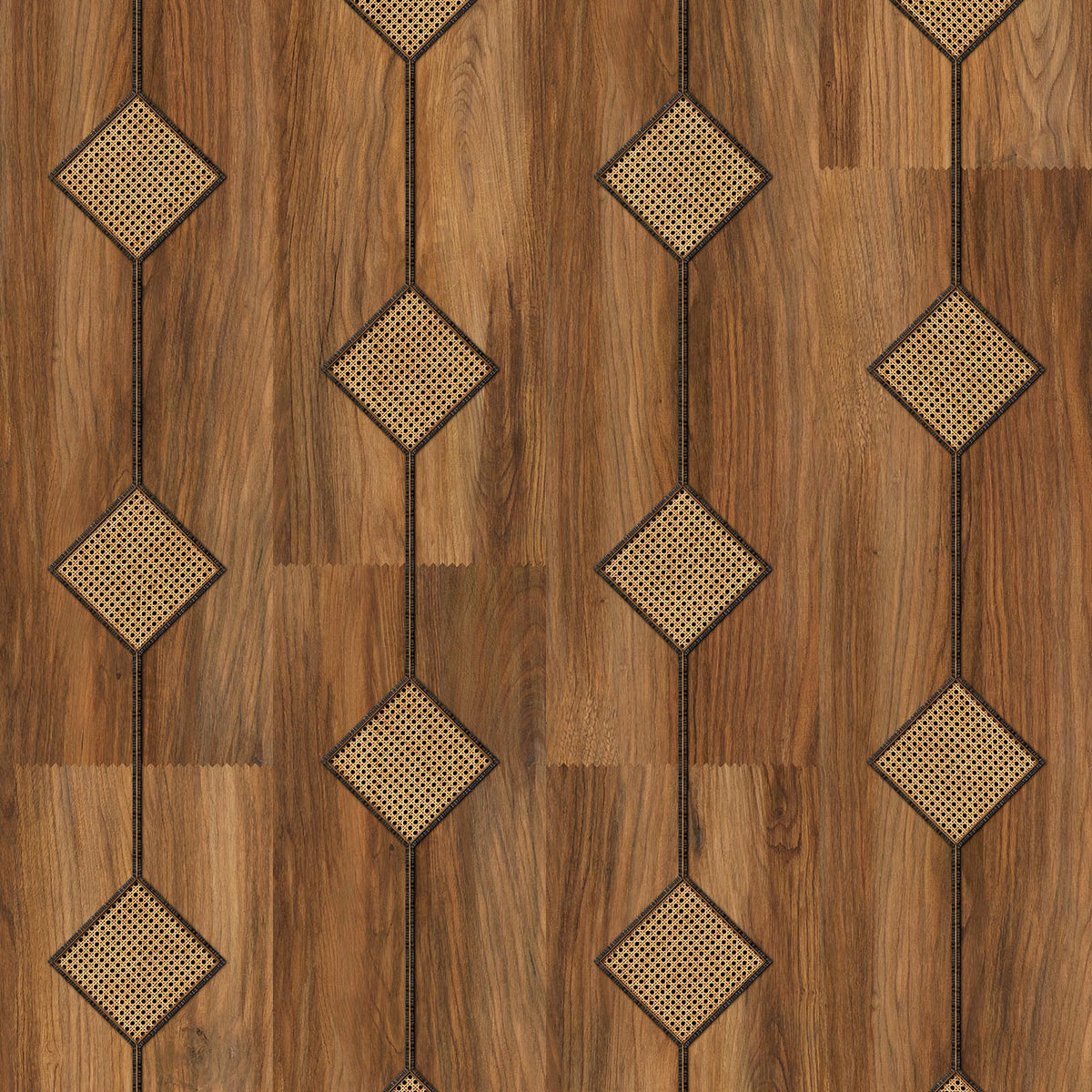 Cane Diamond Webbing Wallpaper - 5 Colours