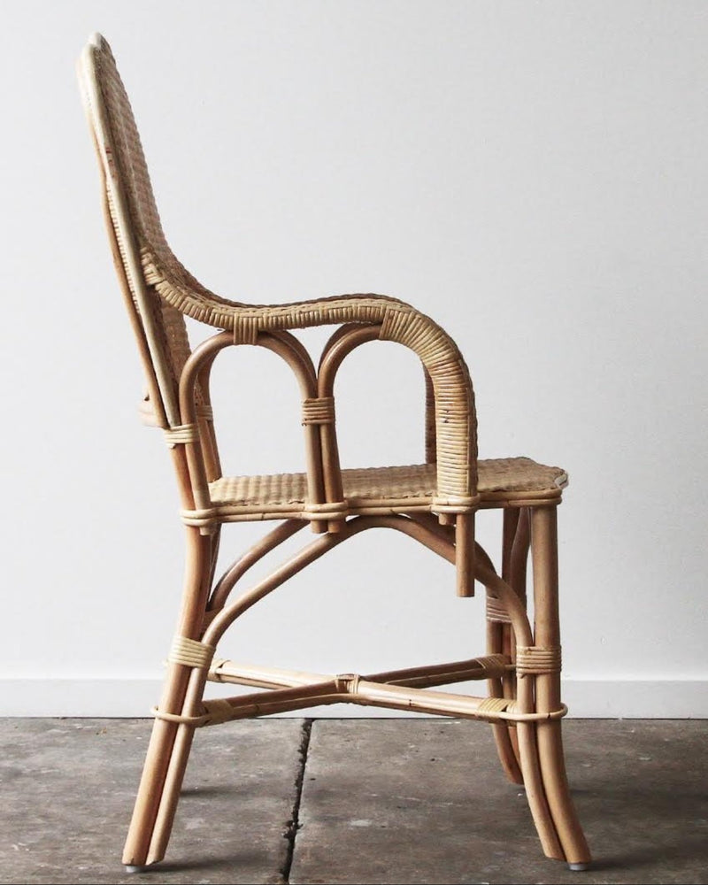 Cane Dining Chairs - Side View