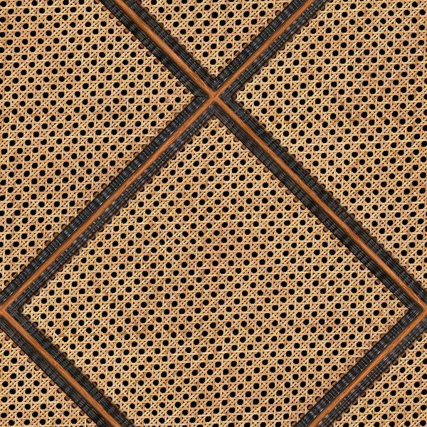 Cane Framed Webbing Wallpaper in Natural colour