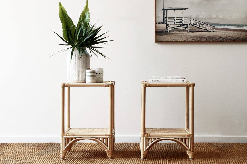 Cane Side Table Queenslander- Furniture NZ-Homeware