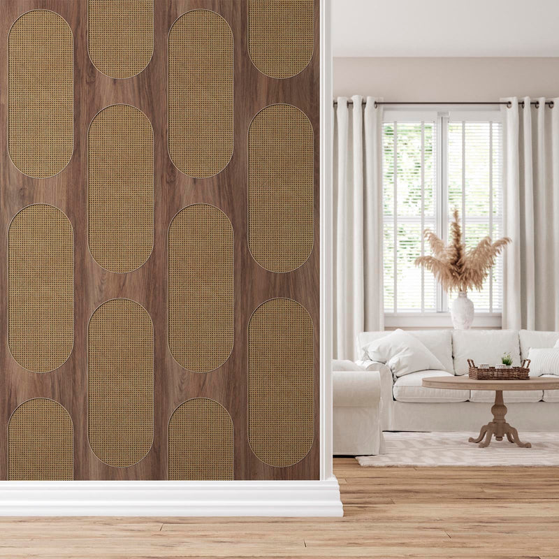 Cane Tube Webbing Wallpaper 5 Colours NZ-Wallpaper
