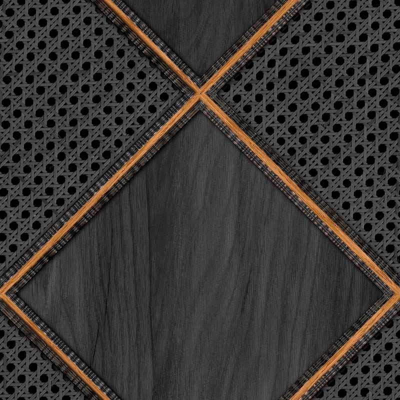 Cane Webbing Black Wallpaper