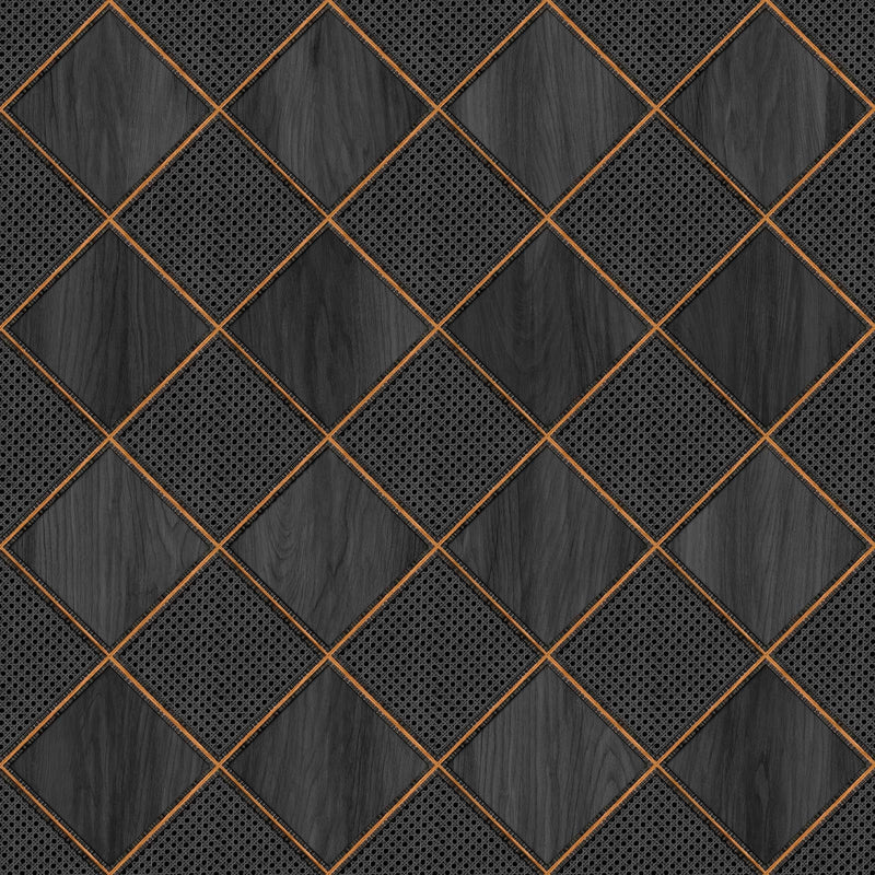 Cane Webbing and Wood Black Wallpaper NZ-Wallpaper