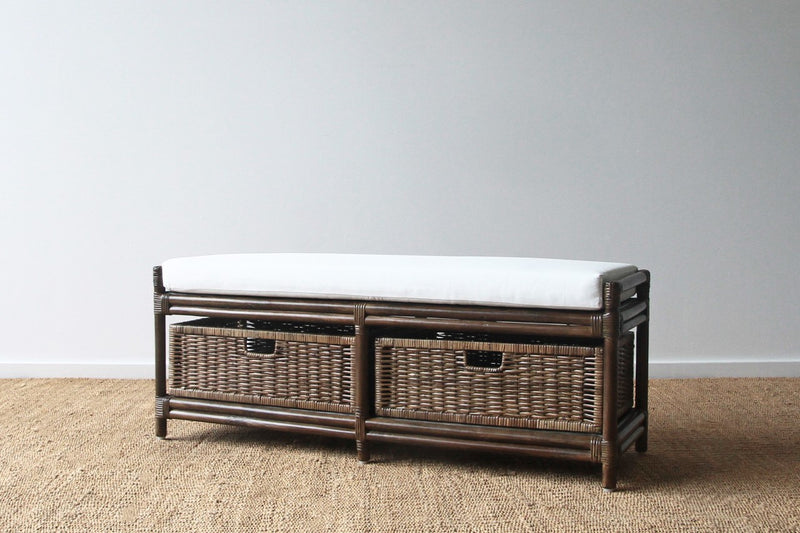Cane Bench Seat - Tobacco Colour