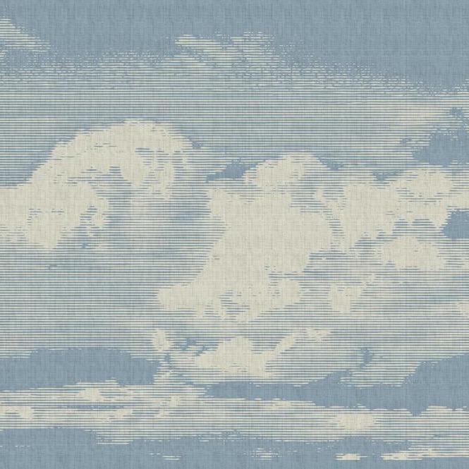 Cloudy Day Mural - Blue