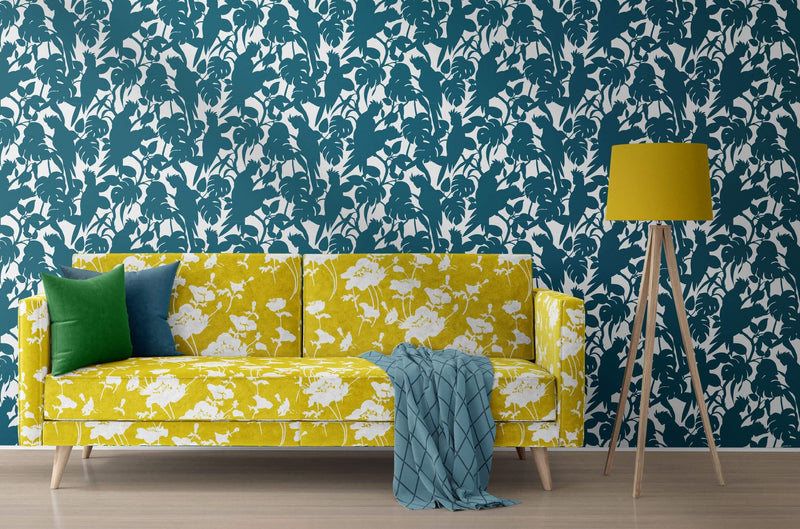 Cockatoos Florence Broadhurst Fabric NZ-Wallpaper