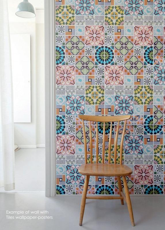 Colourful Walltiles Wallpaper