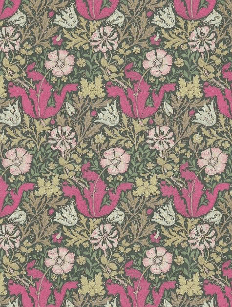 Compton Wallpaper NZ - Pink/Green