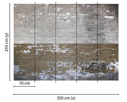 Concrete Coated Mural Wallpaper - Detail